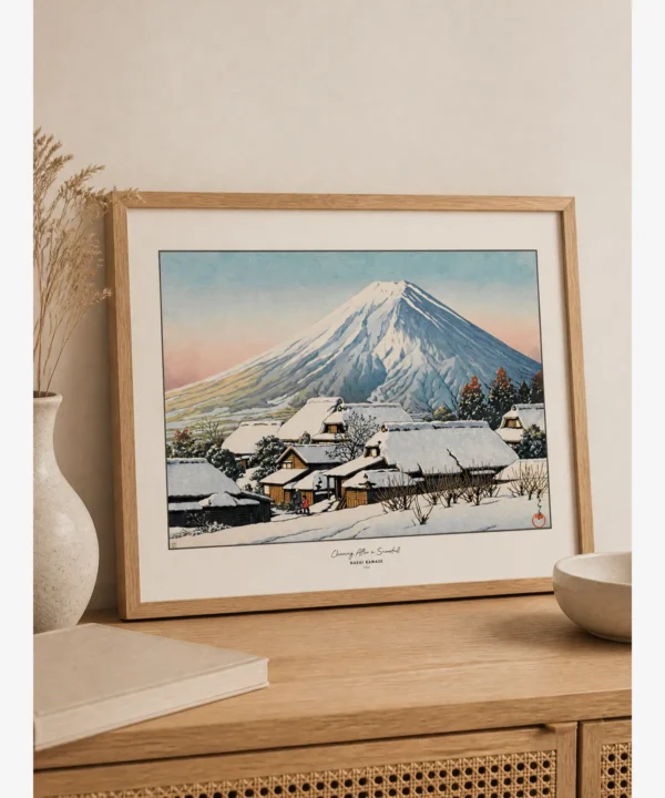 hasui-kawase-clearing-after-a-snowfall-sanat-baskisi Hasui Kawase-Clearing After a Snowfall Poster