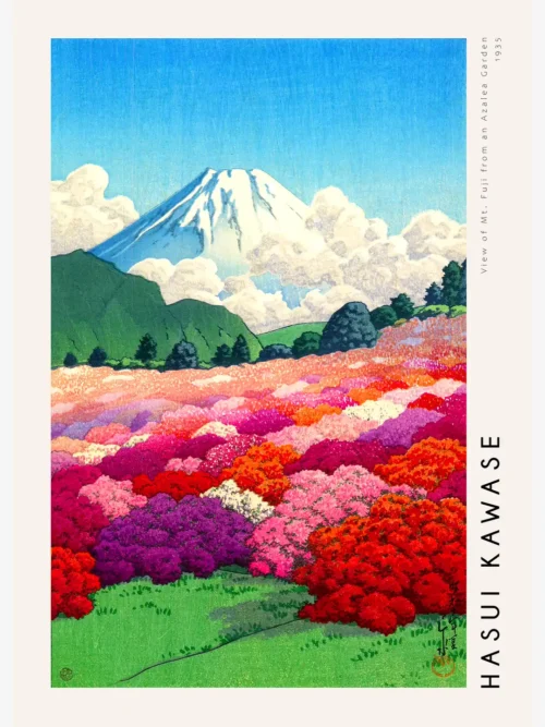 Hasui Kawase-Fuji from Azalea Garden Poster