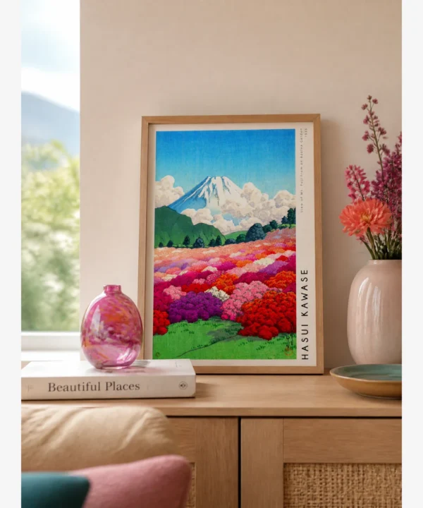 Hasui Kawase-Fuji from Azalea Garden Poster