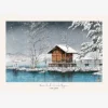 Hasui Kawase-Kansa Temple at Lake Tazawa Poster