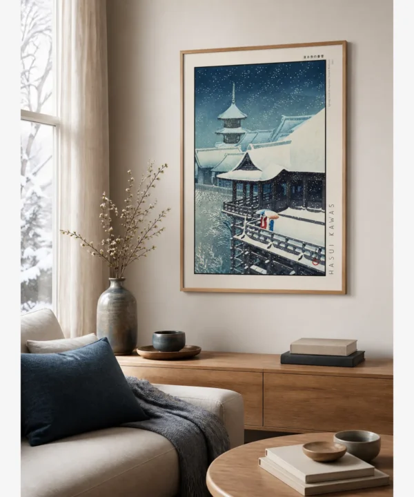 Hasui Kawase-Kiyomizu Temple in Snow Poster