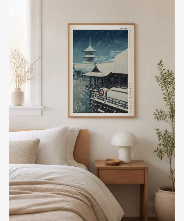 Hasui Kawase-Kiyomizu Temple in Snow Poster