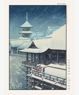 Hasui Kawase-Kiyomizu Temple in Snow Poster