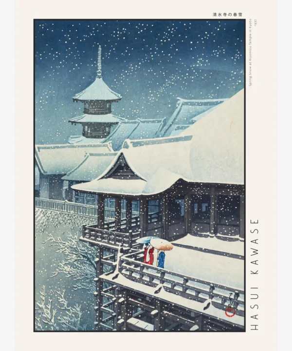 Hasui Kawase-Kiyomizu Temple in Snow Poster