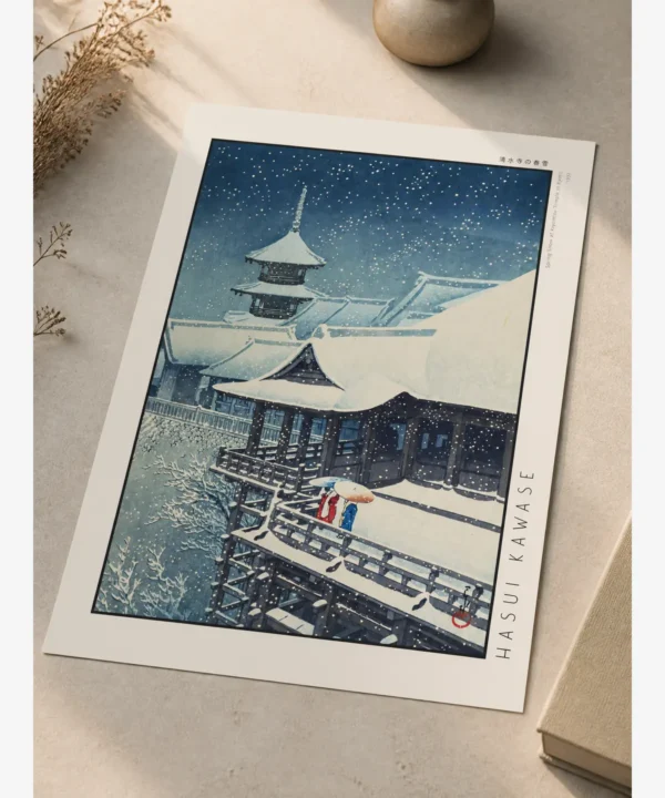 Hasui Kawase-Kiyomizu Temple in Snow Poster