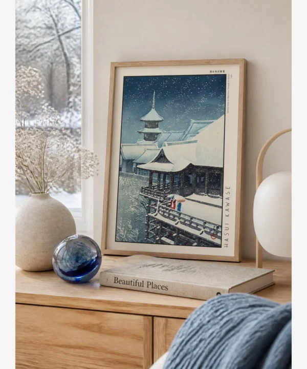 Hasui Kawase-Kiyomizu Temple in Snow Poster