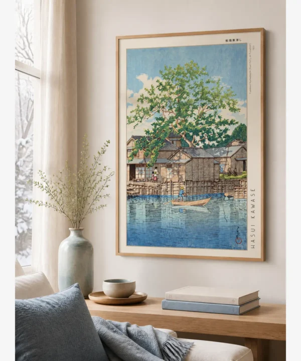 Hasui Kawase-Kuri Ferry at Funabori Poster