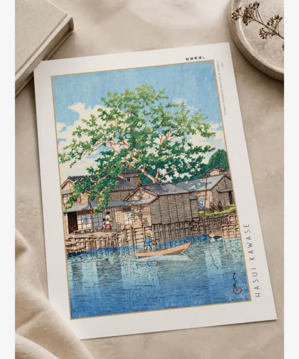 Hasui Kawase-Kuri Ferry at Funabori Poster