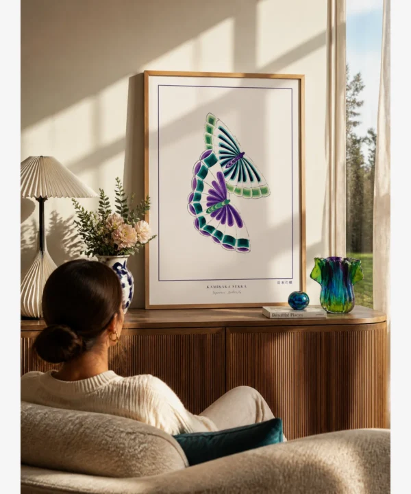 Kamisaka Sekka-Two Japanese Butterflies Poster