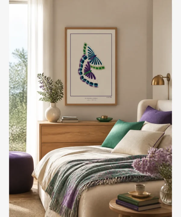 Kamisaka Sekka-Two Japanese Butterflies Poster