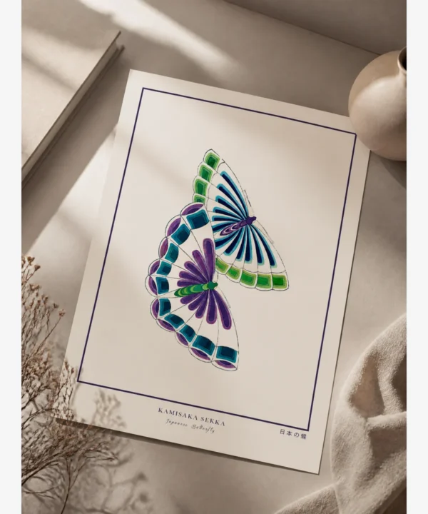 Kamisaka Sekka-Two Japanese Butterflies Poster