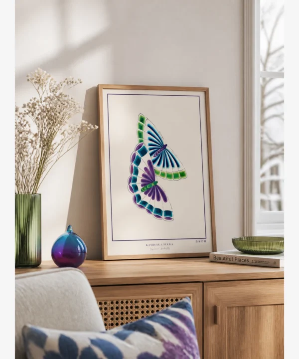Kamisaka Sekka-Two Japanese Butterflies Poster