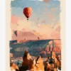 kapadokya-sicak-hava-balonlari-poster Kapadokya Sıcak Hava Balonları Yağlı Boya Resim Posteri