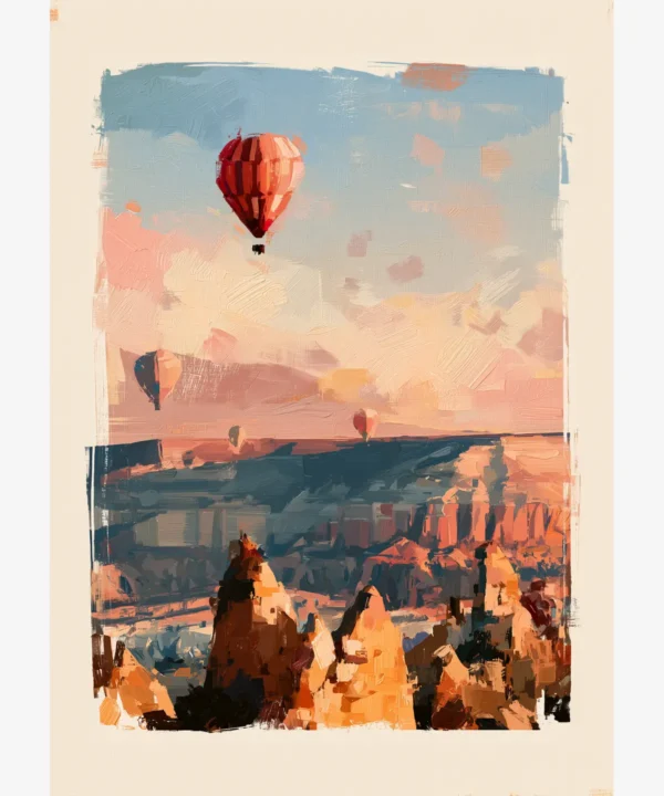kapadokya-sicak-hava-balonlari-poster Kapadokya Sıcak Hava Balonları Yağlı Boya Resim Posteri