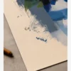 Mavi Vazoda Sarı ve Beyaz Çiçekler Poster