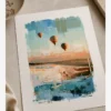 pamukkale-sicak-hava-balonlari-poster-baski-detayi Pamukkale Sıcak Hava Balonları Yağlı Boya Resim Posteri