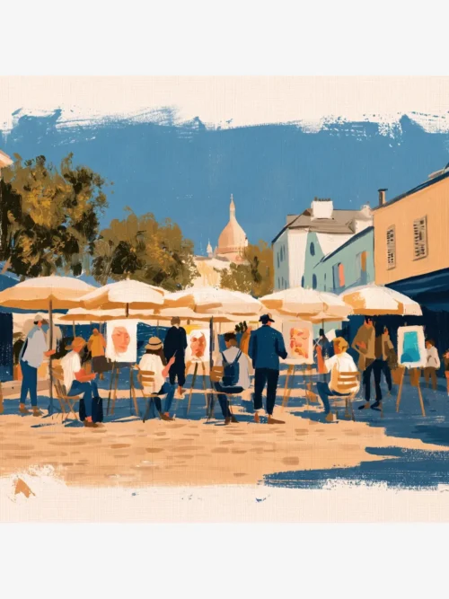 Paris – Montmartre Ressamlar Poster