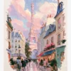 Pembe Paris Eyfel Kulesi Poster