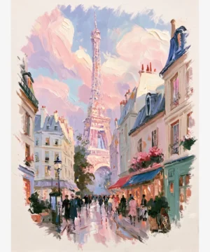 Pembe Paris Eyfel Kulesi Poster