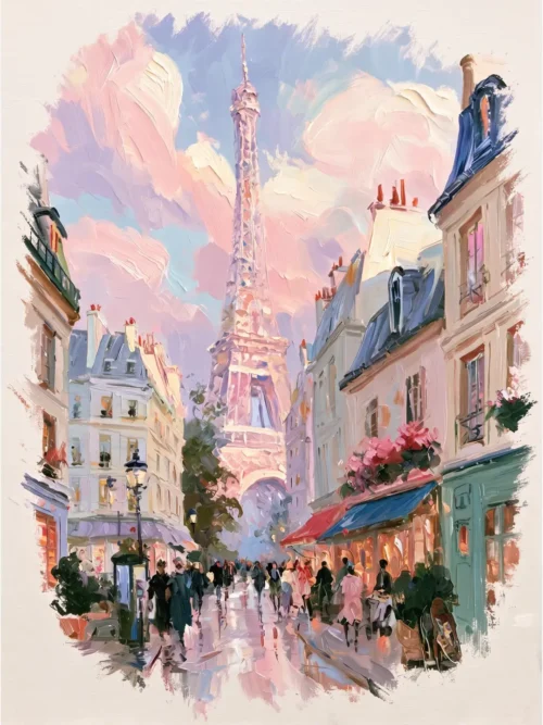 Pembe Paris Eyfel Kulesi Poster