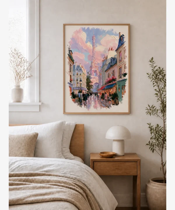 Pembe Paris Eyfel Kulesi Poster