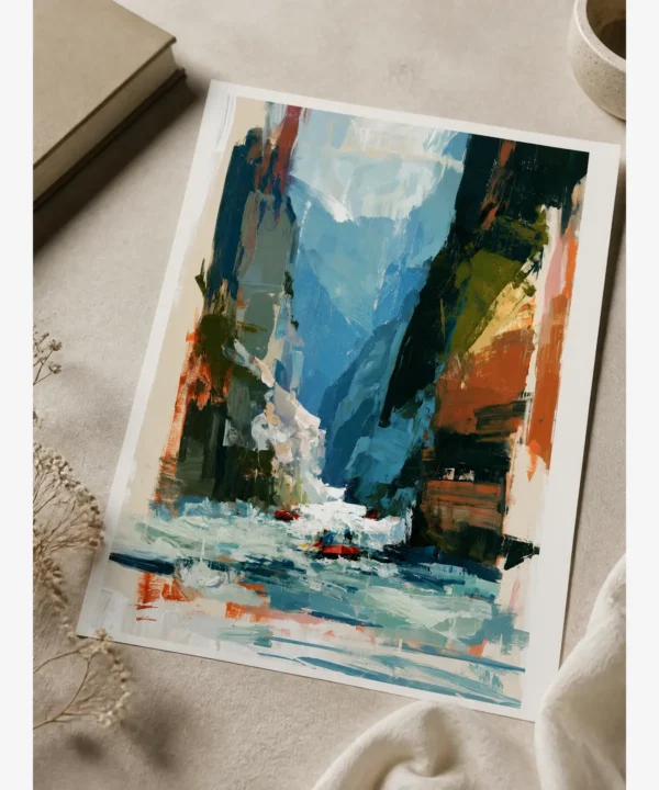 saklikent-kanyonu-rafting-poster-baski-detayi Saklıkent Kanyonu Rafting Yağlı Boya Resim Posteri