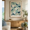 Shin Bijutsukai-Blue Floral Pattern Poster