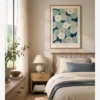 Shin Bijutsukai-Blue Floral Pattern Poster