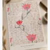 William Morris-Pink on a Cream Poster