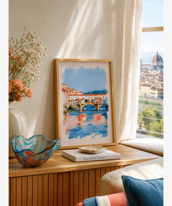 Floransa Ponte Vecchio Köprüsü Poster