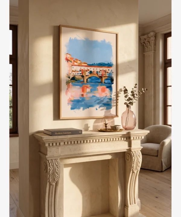 Floransa Ponte Vecchio Köprüsü Poster
