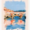 Floransa Ponte Vecchio Köprüsü Poster