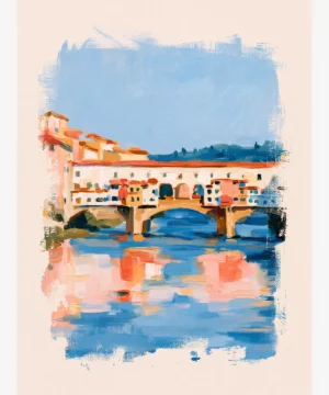 Floransa Ponte Vecchio Köprüsü Poster