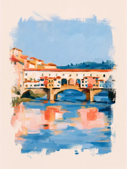 Floransa Ponte Vecchio Köprüsü Poster