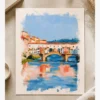 Floransa Ponte Vecchio Köprüsü Poster