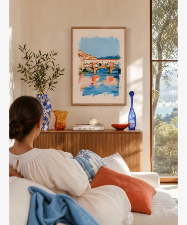 Floransa Ponte Vecchio Köprüsü Poster