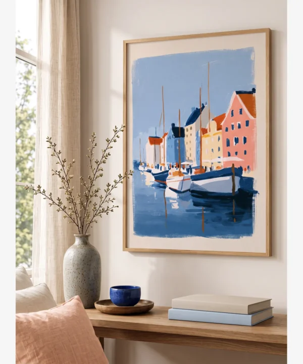 Kopenhag Nyhavn Limanı Poster