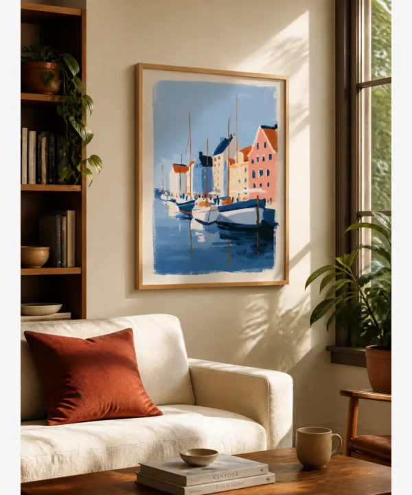 Kopenhag Nyhavn Limanı Poster