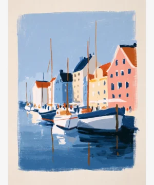 Kopenhag Nyhavn Limanı Poster