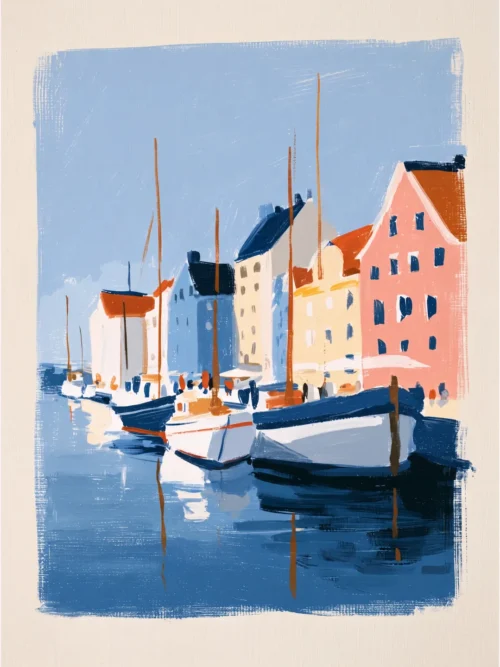 Kopenhag Nyhavn Limanı Poster