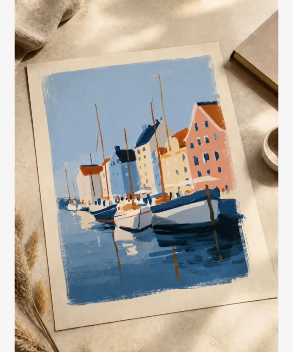 Kopenhag Nyhavn Limanı Poster