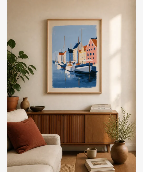 Kopenhag Nyhavn Limanı Poster