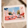 Paris Montmartre Manzarasında Sanatçılar Poster