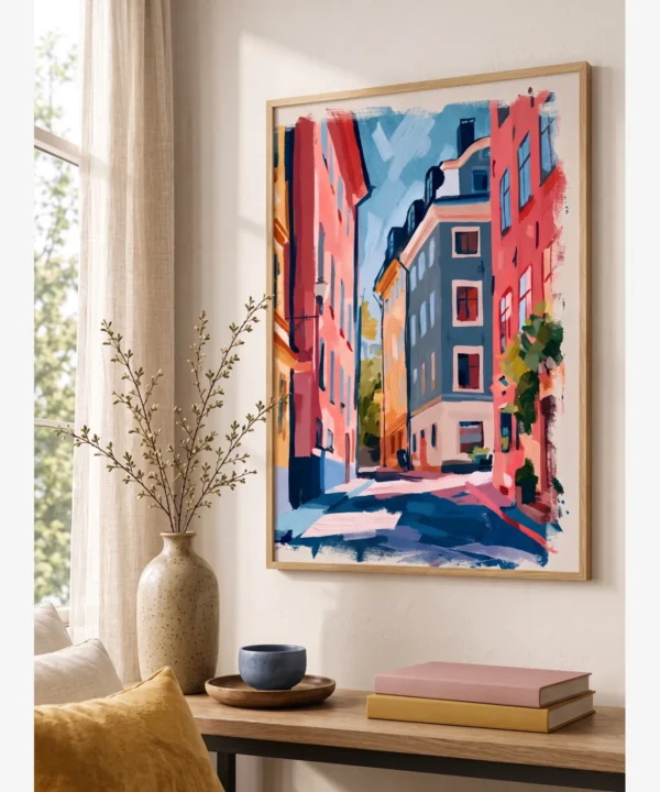 Stokholm Gamla Stan Sokakları Poster