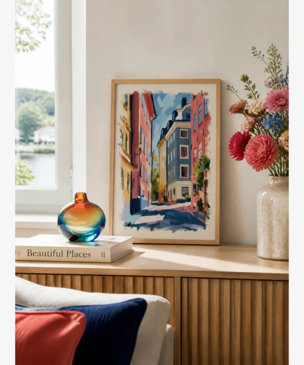 Stokholm Gamla Stan Sokakları Poster