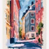 Stokholm Gamla Stan Sokakları Poster