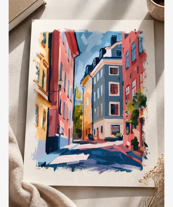 Stokholm Gamla Stan Sokakları Poster
