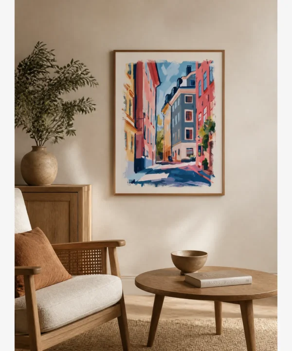Stokholm Gamla Stan Sokakları Poster