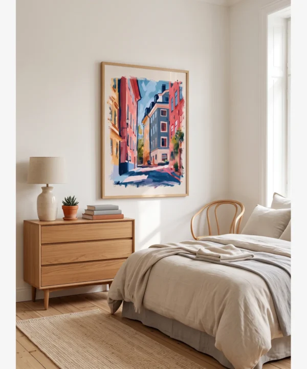Stokholm Gamla Stan Sokakları Poster