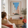 Viyana Pastel Avrupa Sokağı Poster